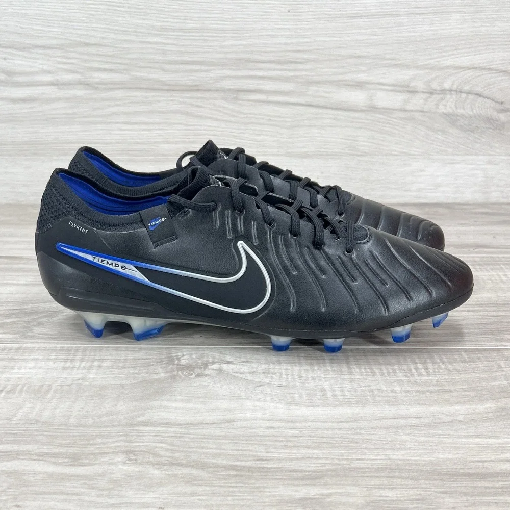 Nike Legend 10 Elite FG Men's Size 12.5 Black Chrome Hyper Royal DV4328-040